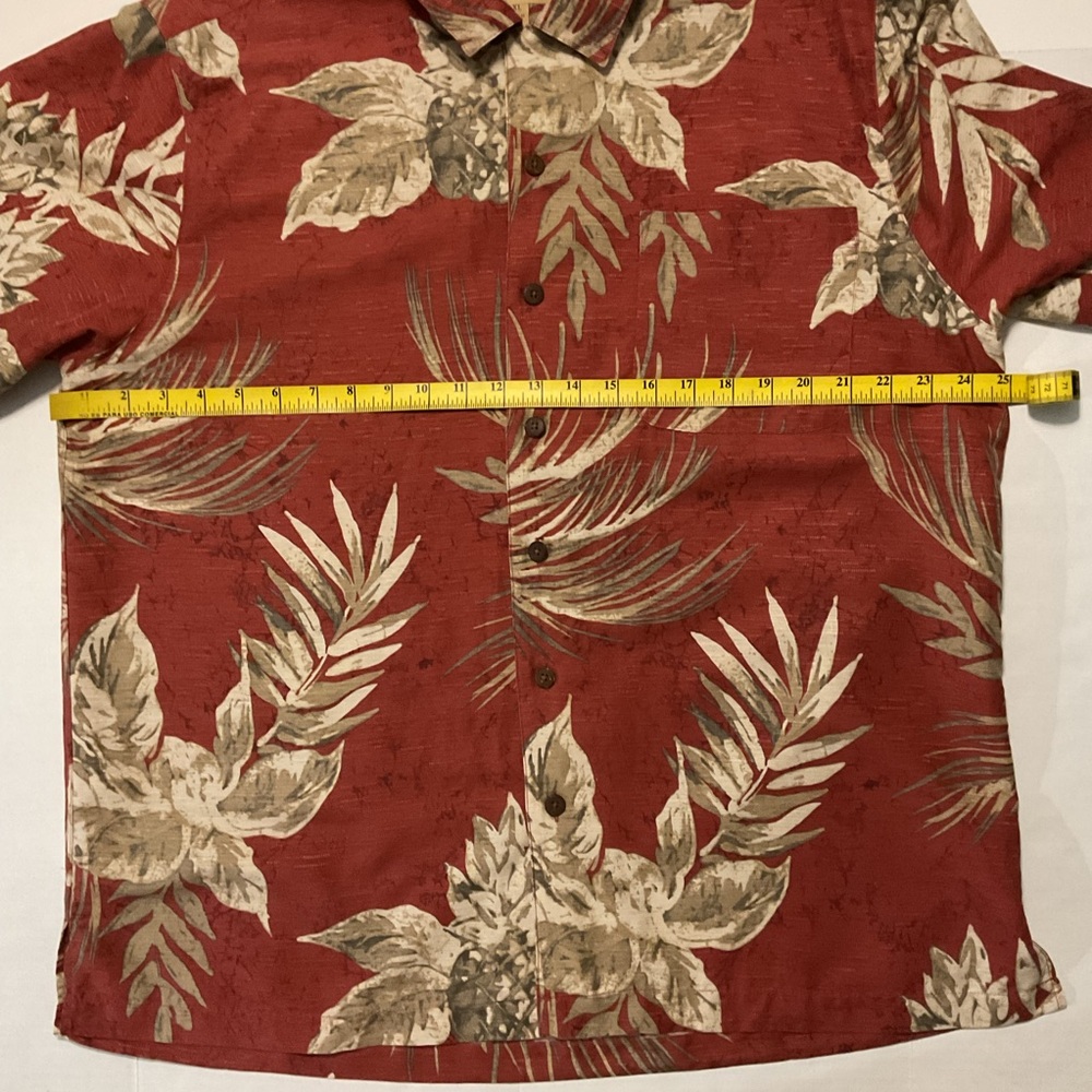 Havana Jack’s Cafe Men’s Red Floral Hawaiian Silk Shirt Red Resortwear - Picture 4 of 7